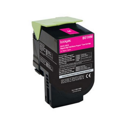 Picture of Lexmark 80C1HM0 High Yield Magenta Toner Cartridge (3000 Yield)