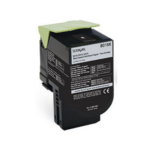 Picture of Lexmark 80C1SK0 Black Toner Cartridge (2500 Yield)