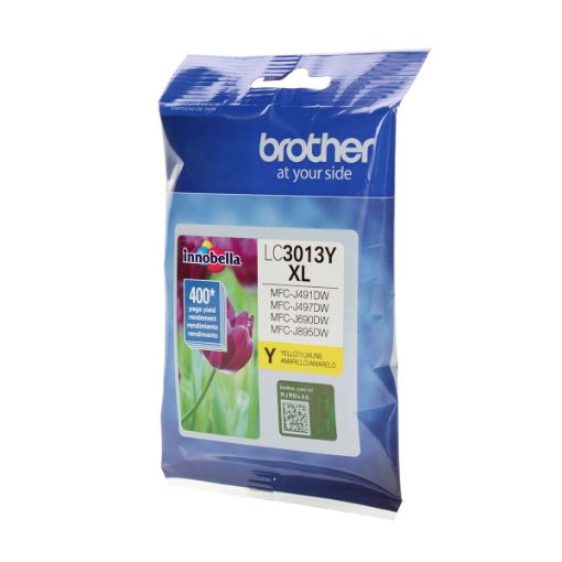 Picture of Brother LC3013Y High Yield Yellow Ink Cartridge (400 Yield)