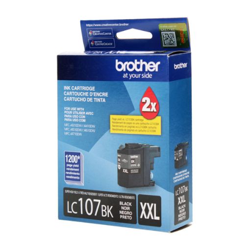 Picture of Brother LC107BK Extra High Yield Black Ink Cartridge (1200 Yield)