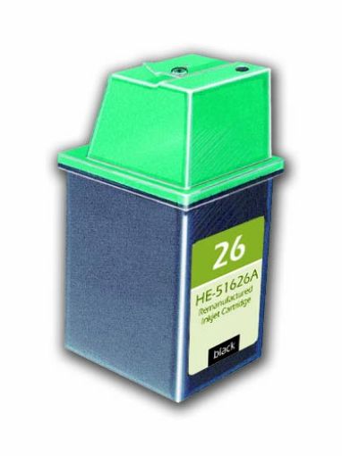 Picture of Remanufactured 51626A (HP 26) Black Inkjet Cartridge (795 Yield)