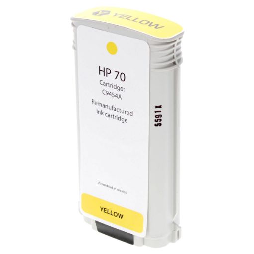 Picture of Remanufactured C9454A (HP 70) Yellow Pigment Inkjet Cartridge (130 Yield)