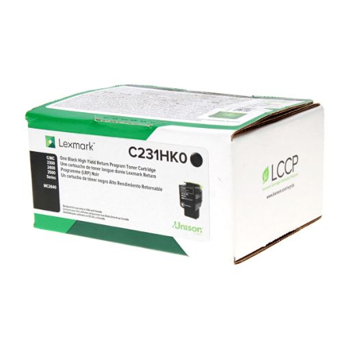 Picture of Lexmark C231HK0 High Yield Black Toner Cartridge (3000 Yield)