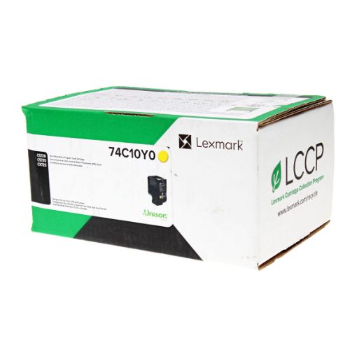 Picture of Lexmark 74C10Y0 74C00YG) Yellow Toner Cartridge (3000 Yield)