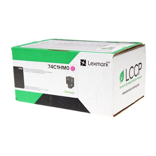 Picture of Lexmark 74C1HM0 74C0HMG) High Yield Magenta Toner Cartridge (12000 Yield)