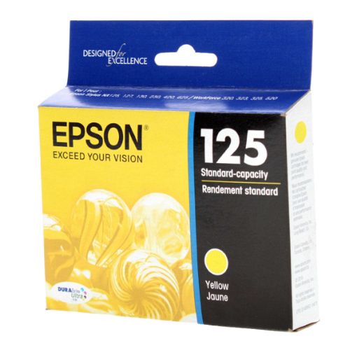 Picture of Epson T125420 (Epson 125) Yellow Inkjet Cartridge (385 Yield)