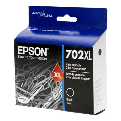 Picture of Epson T702xl120 (Epson 702XL) Ultra High Yield Black Inkjet Cartridge (1100 Yield)