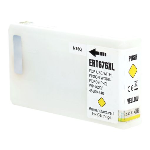 Picture of Remanufactured T676XL420 (Epson 676XL) High Yield Yellow Inkjet Cartridge (1200 Yield)