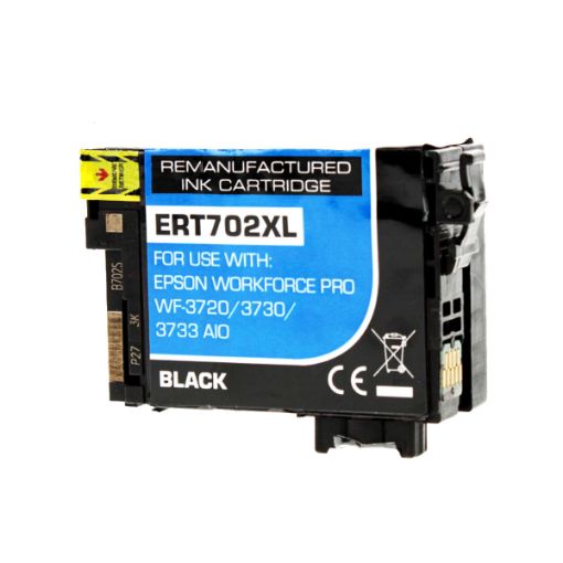 Picture of Remanufactured T702xl120 (Epson 702XL) Ultra High Yield Black Inkjet Cartridge (1100 Yield)