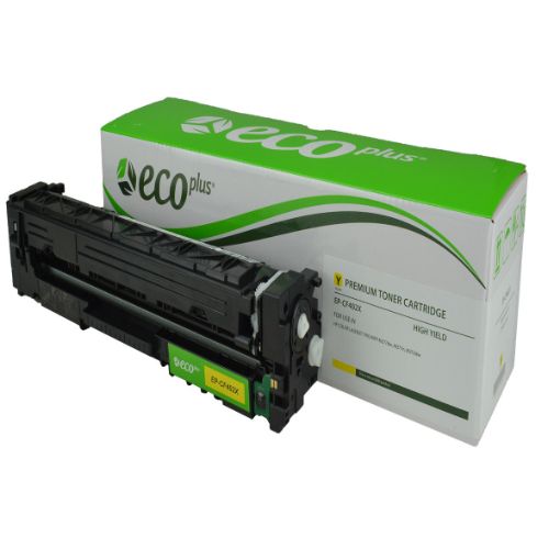 Picture of EcoPlus CF402X (HP 201X) High Yield Yellow Toner Cartridge (2300 Yield)