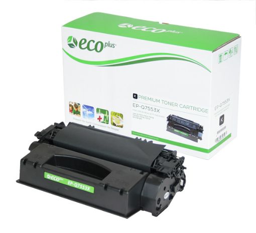 Picture of EcoPlus Q7553X (HP 53X) High Yield Black Toner Cartridge (7000 Yield)