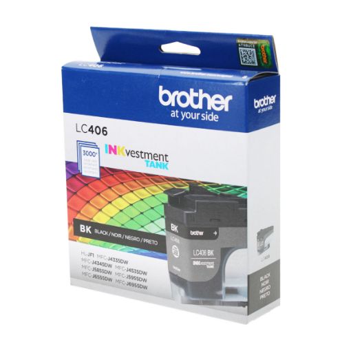 Picture of Brother LC406BK Black Ink Cartridge (3000 Yield)