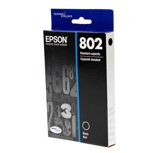 Picture of Epson T802120 (Epson T802) Black Inkjet Cartridge (900 Yield)