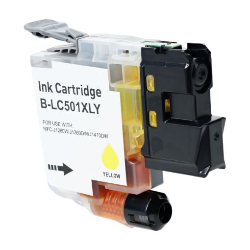 Picture of Compatible LC501XLY High Yellow Inkjet Cartridge (500 Yield)