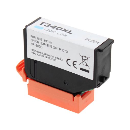 Picture of Remanufactured T340XL520 (Epson 340XL) High Light Cyan Inkjet Cartridge (830 Yield)